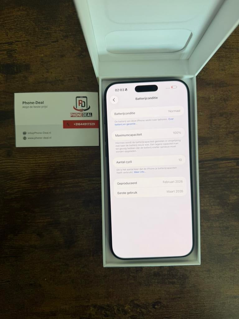 iPhone 17 pro max 256 gb nieuw factuur + Garantie, 256 GB, Apple, Apple, Zwart