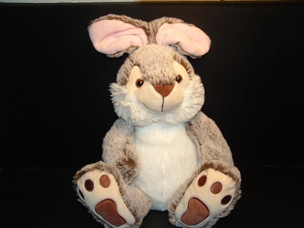 NICOTOY SIMBA TOYS KONIJN PLUCHE DONKERBRUIN/BEIGE, Kinderen en Baby's, Speelgoed | Knuffels en Pluche, Ophalen of Verzenden, Nieuw