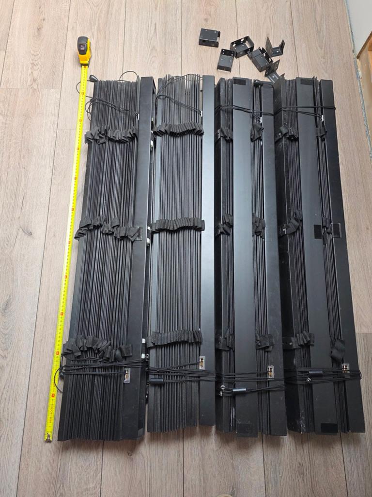 4x Houten Jaloezieën Zwart Mat 100x180cm FSC, 100 tot 150 cm, Zwart, Ophalen of Verzenden, Zo goed als nieuw