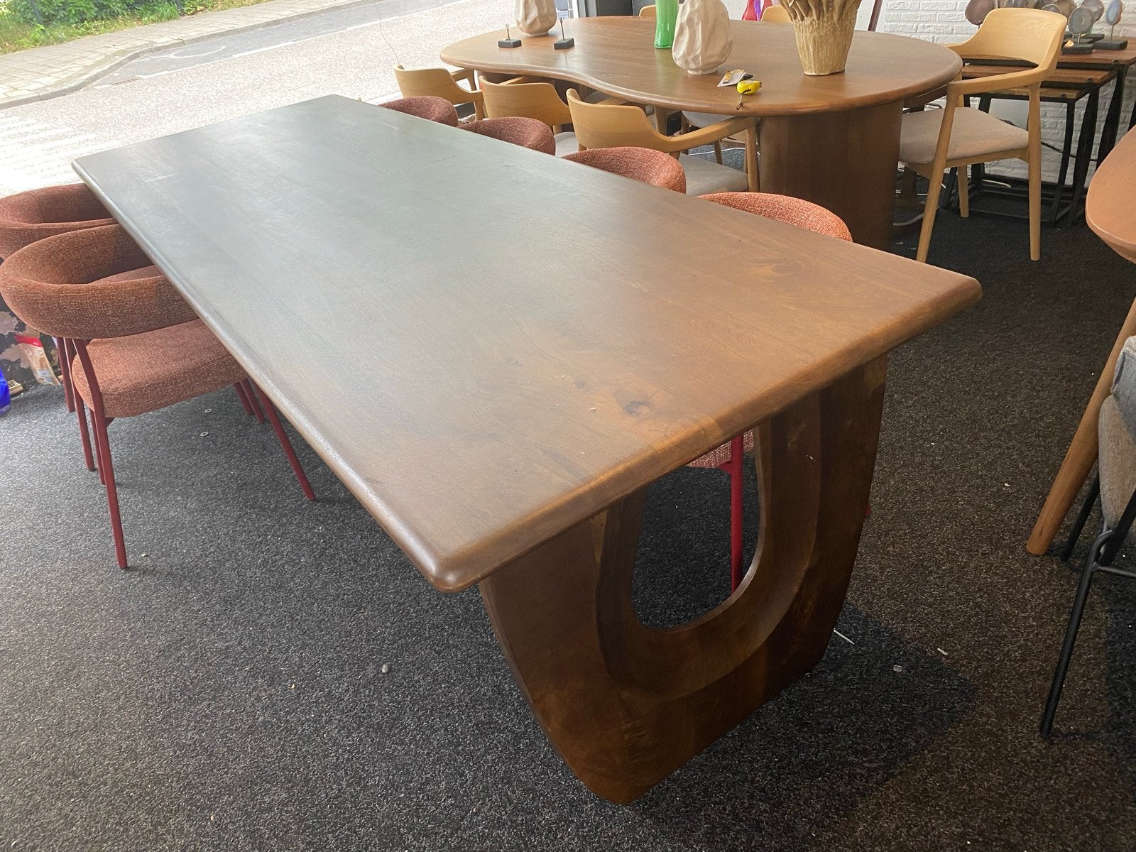 Japandi Notenhouten Eettafel Handai 280x100 cm, Huis en Inrichting, Ophalen, 100 tot 150 cm, Vijf personen of meer, Rechthoekig