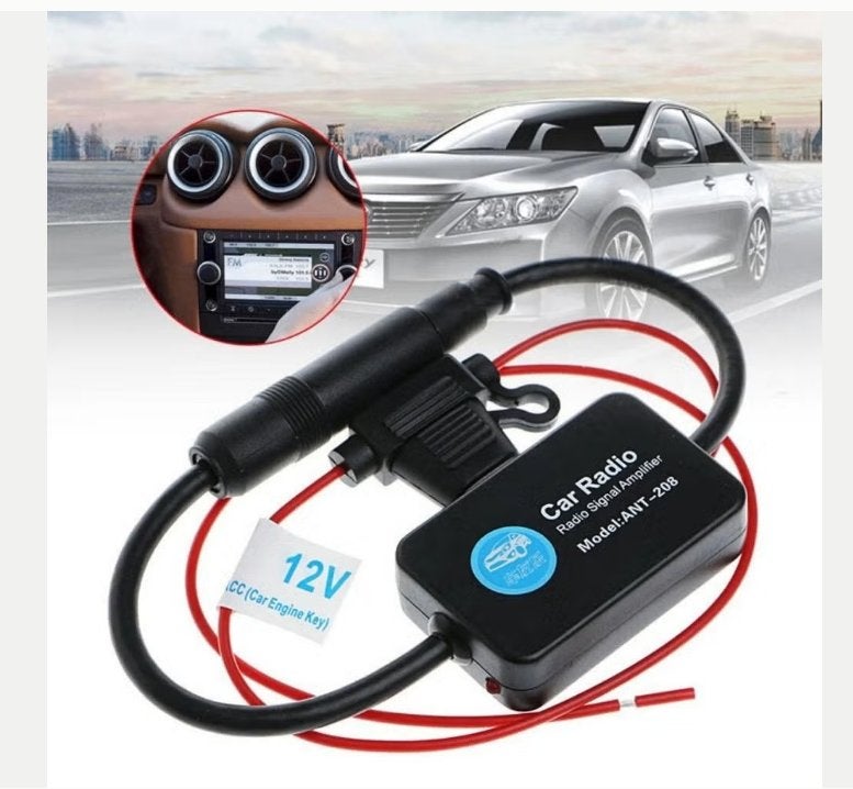 Auto radio antenne signaal versterker 12V 80-108Mhz, Ophalen of Verzenden, Nieuw, Antenne
