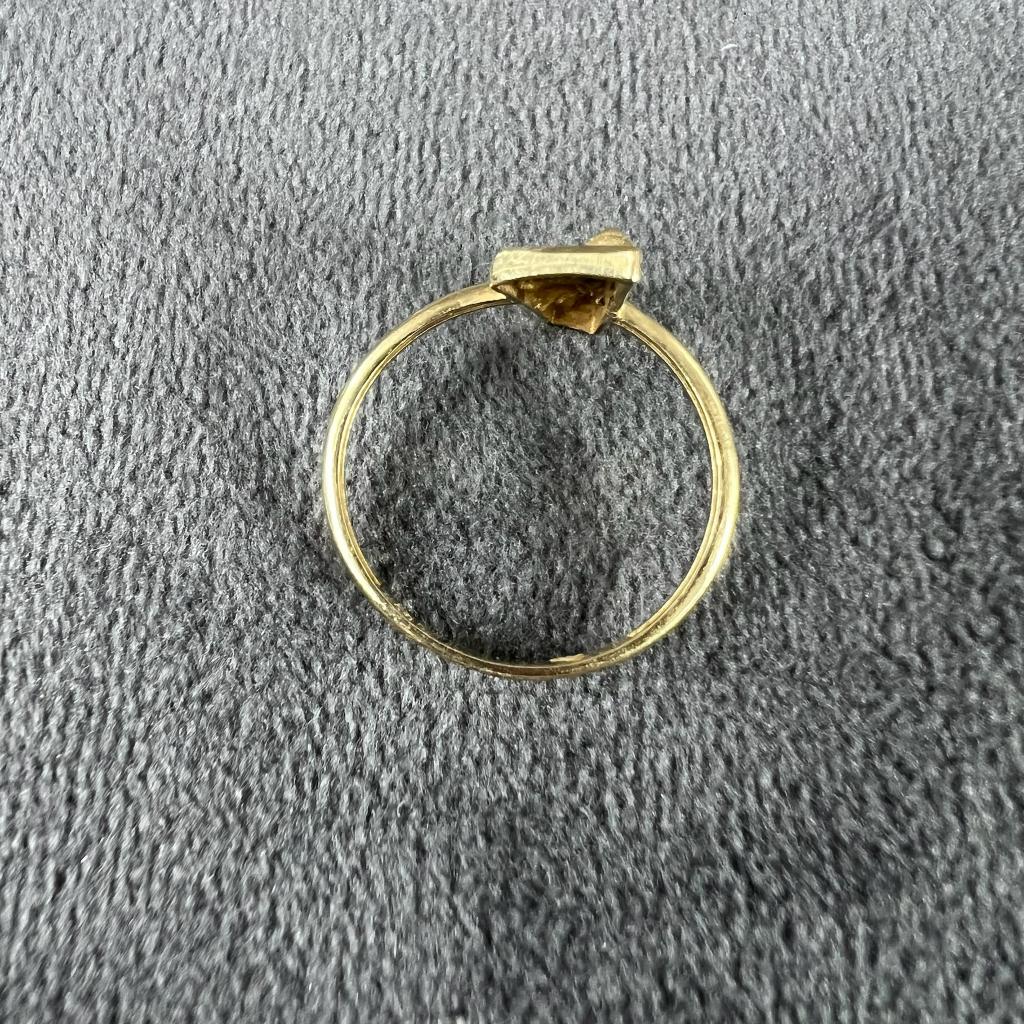 Gouden Ring | 14k | 1,19g | gladde ring 3hoek |16,25| 407991, Sieraden, Tassen en Uiterlijk, Ringen, Gebruikt, Ophalen of Verzenden