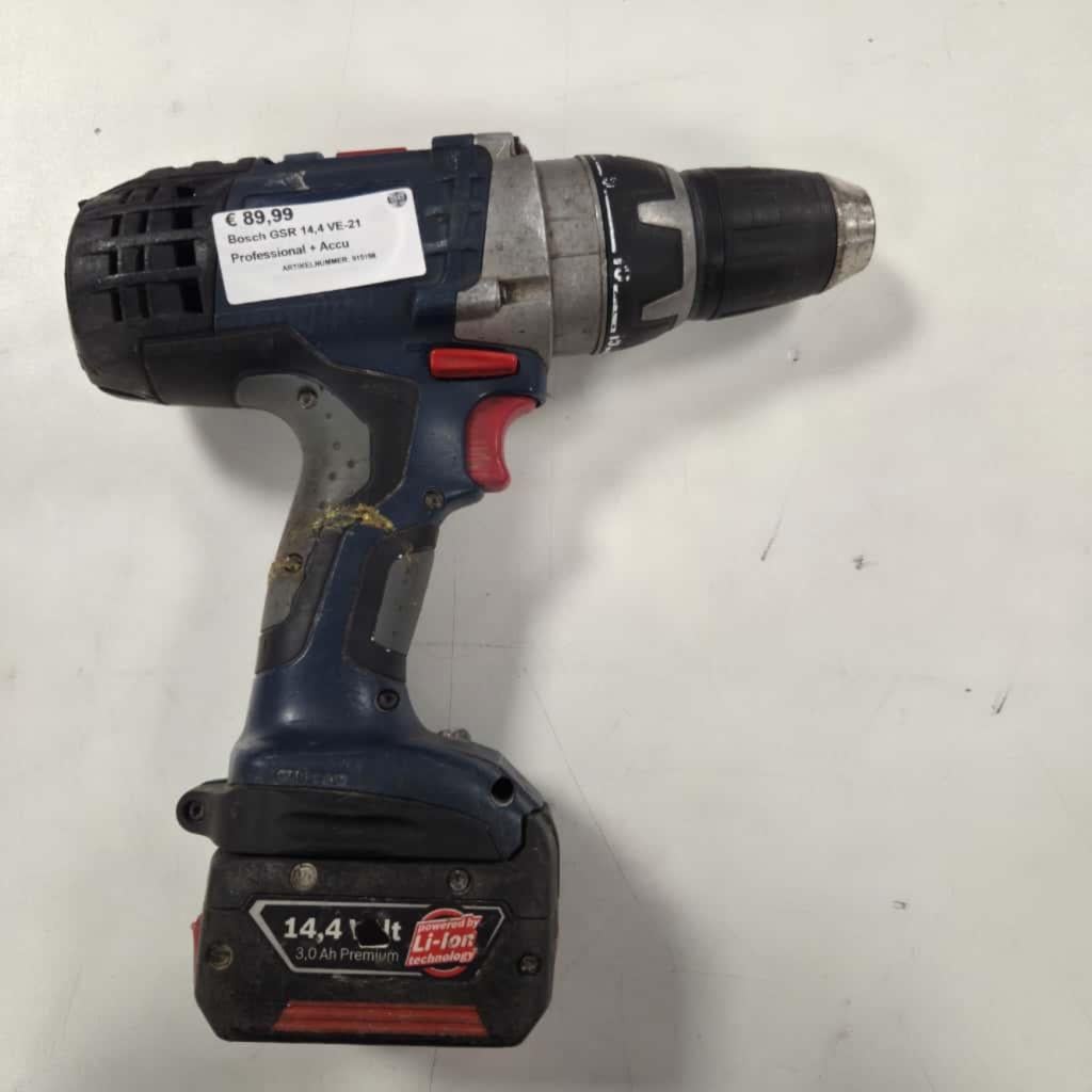 Bosch GSR 14,4 VE-21 Professional + Accu, Bosch, Zo goed als nieuw, Support@bosch.com, Robert Bosch GmbH
Robert-Bosch-Platz 1
70839 Gerlingen-Schillerhöhe
Germany