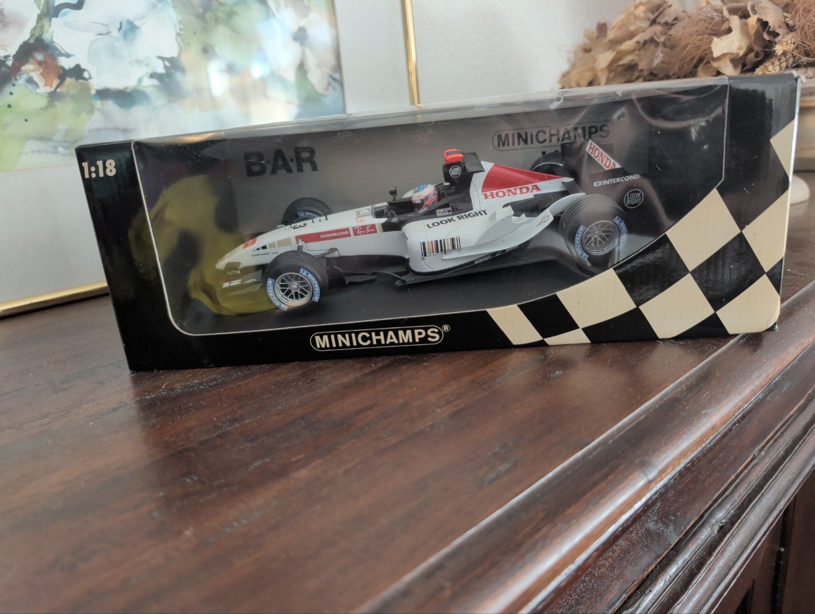 Minichamps B.A.R Honda 007 J. Button 2005 - 1:18, Ophalen of Verzenden