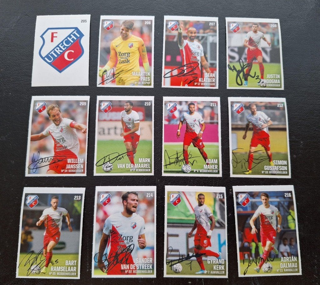 Complete set stickers FC Utrecht 2019/20, Ophalen of Verzenden, Zo goed als nieuw, F.C. Utrecht, Poster, Plaatje of Sticker