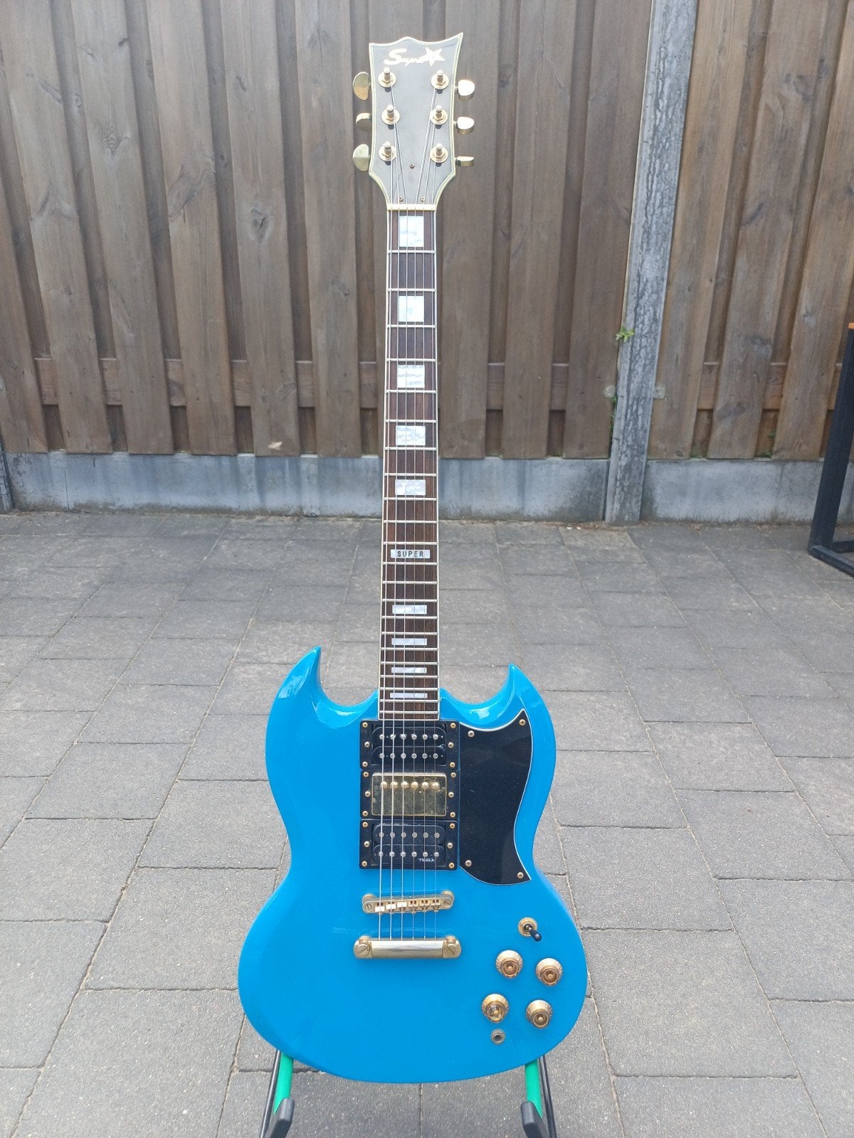 Zeldzame Koreaanse SG -  Gouden Hardware, Super 3/ESP, Ophalen, Gebruikt, Solid body, Overige merken