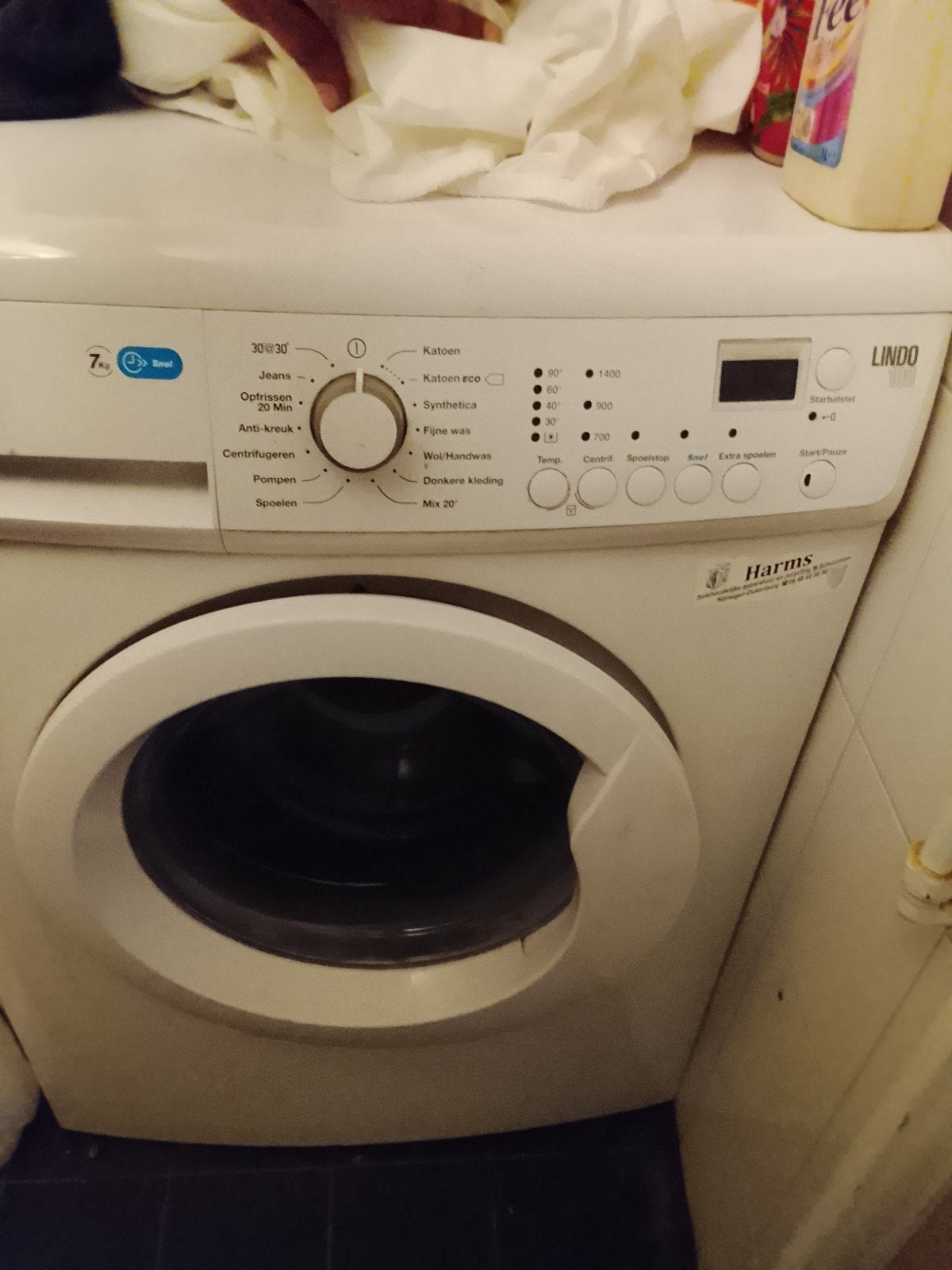 Zanussi Lindo 100 Wasmachine 7kg - Spoed ivm verhuizing, Gebruikt, Voorlader, 85 tot 90 cm, 1200 tot 1600 toeren