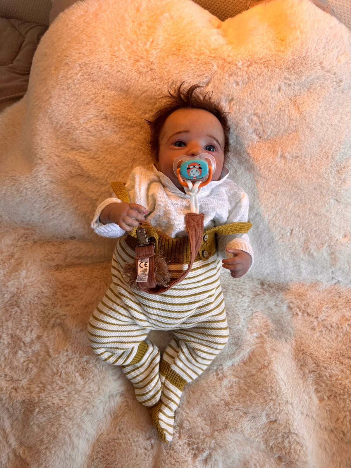 Mooie reborn baby, Ophalen of Verzenden, Gebruikt, Babypop, Levensecht of Reborn