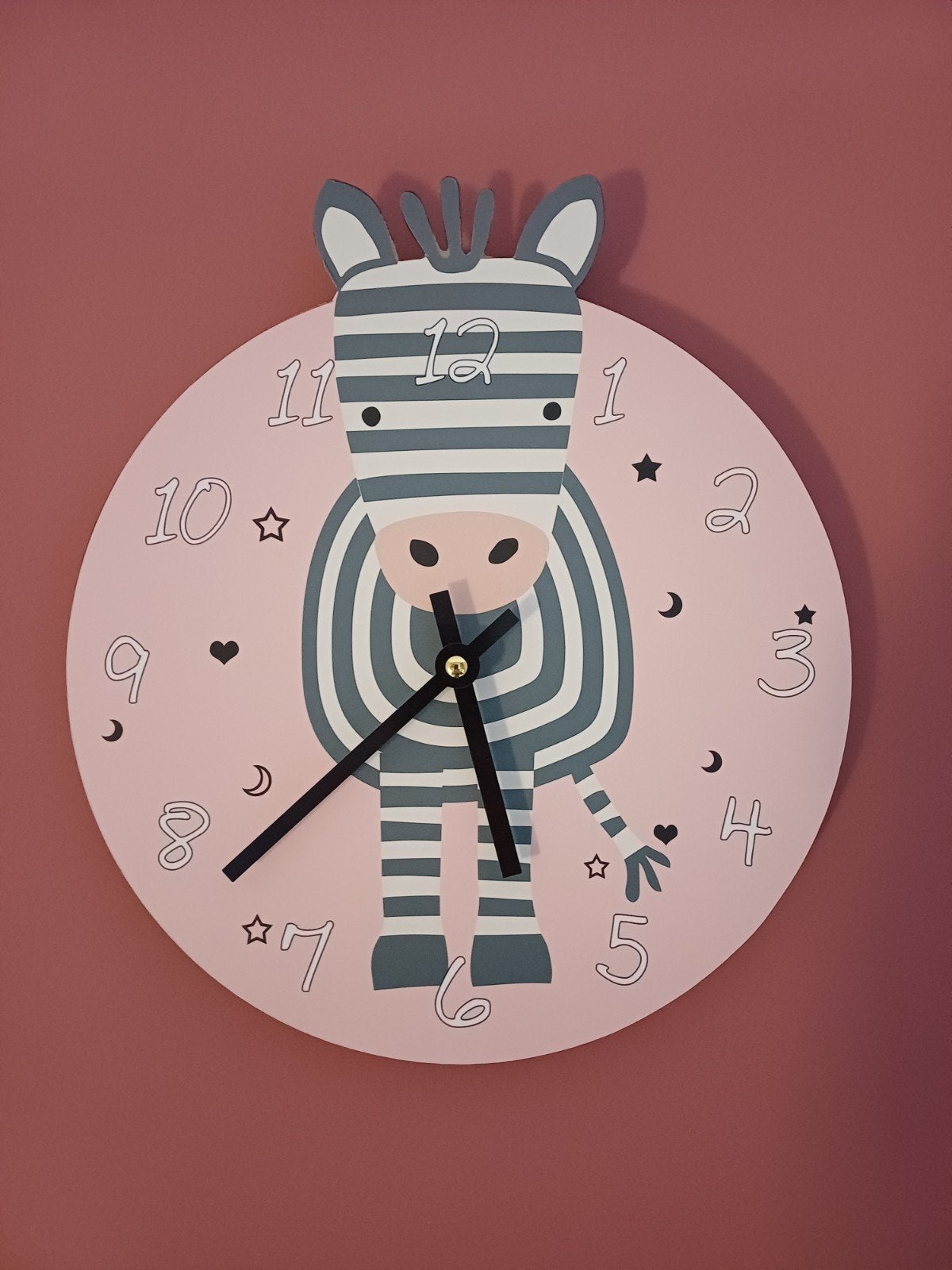 Leuke zebra kinderklok, Ophalen, Gebruikt, Wandklok