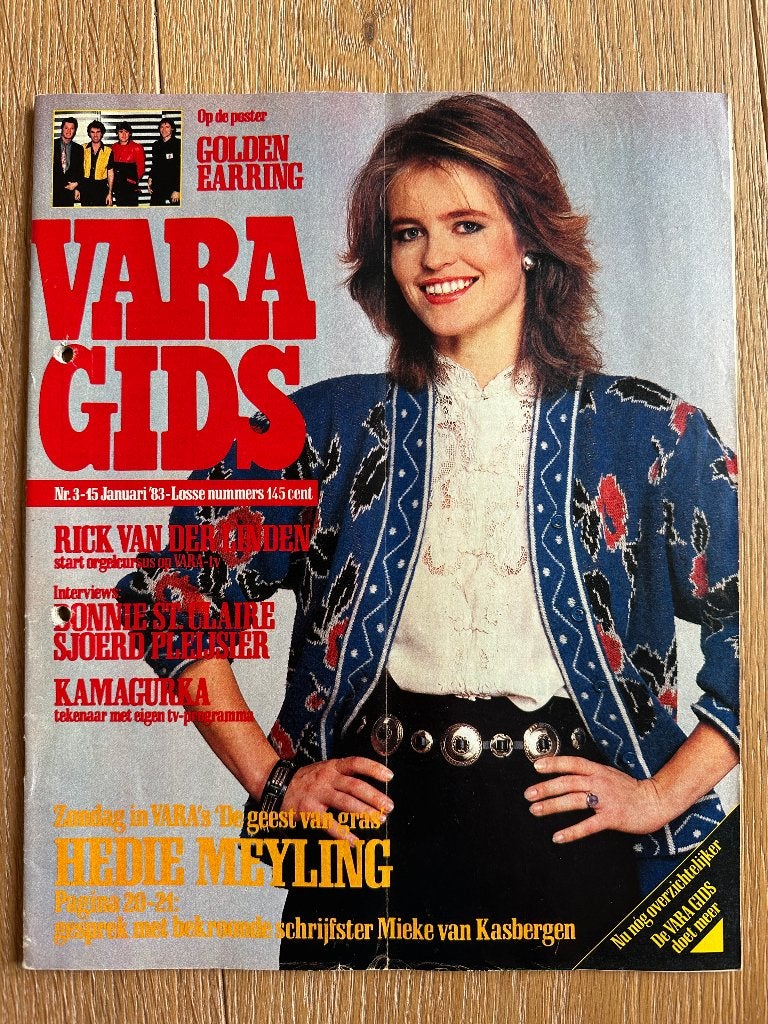 VARA Gids 15 jan 1983, Hedie Meyling, poster: Golden Earring, Boeken, Tijdschriften en Kranten, Ophalen of Verzenden, Gelezen