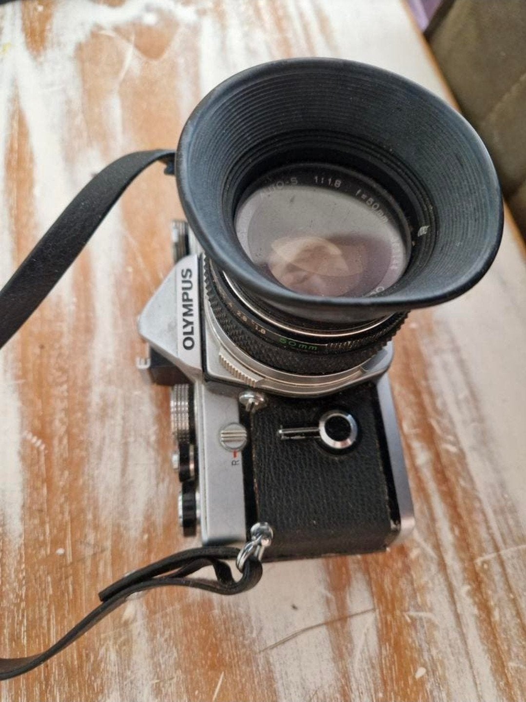 Olympus OM-1 Spiegelreflexcamera met 2 lenzen, Audio, Tv en Foto, Fotocamera's Analoog, Ophalen of Verzenden, Gebruikt, Spiegelreflex