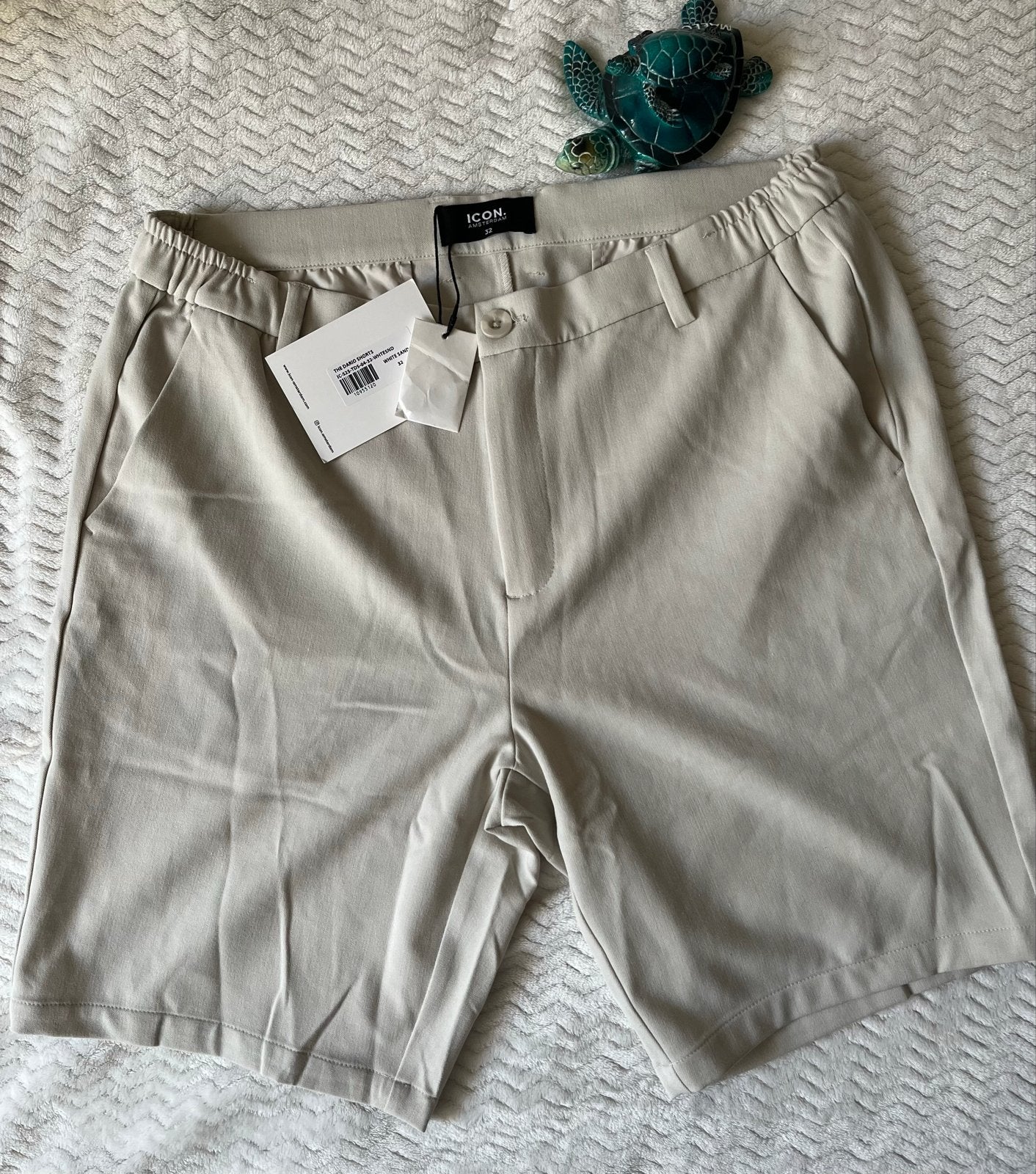 Nieuwe ICON. Amsterdam Dario Shorts - Maat 32, Kleding | Heren, Ophalen of Verzenden, Nieuw, Maat 48/50 (M), Beige