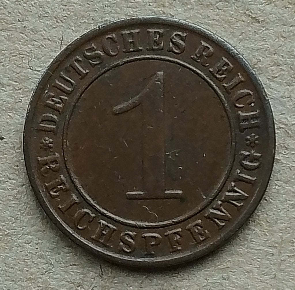 Duitsland, 1 reichspfennig 1928 G, Ophalen of Verzenden, Duitsland, Losse munt