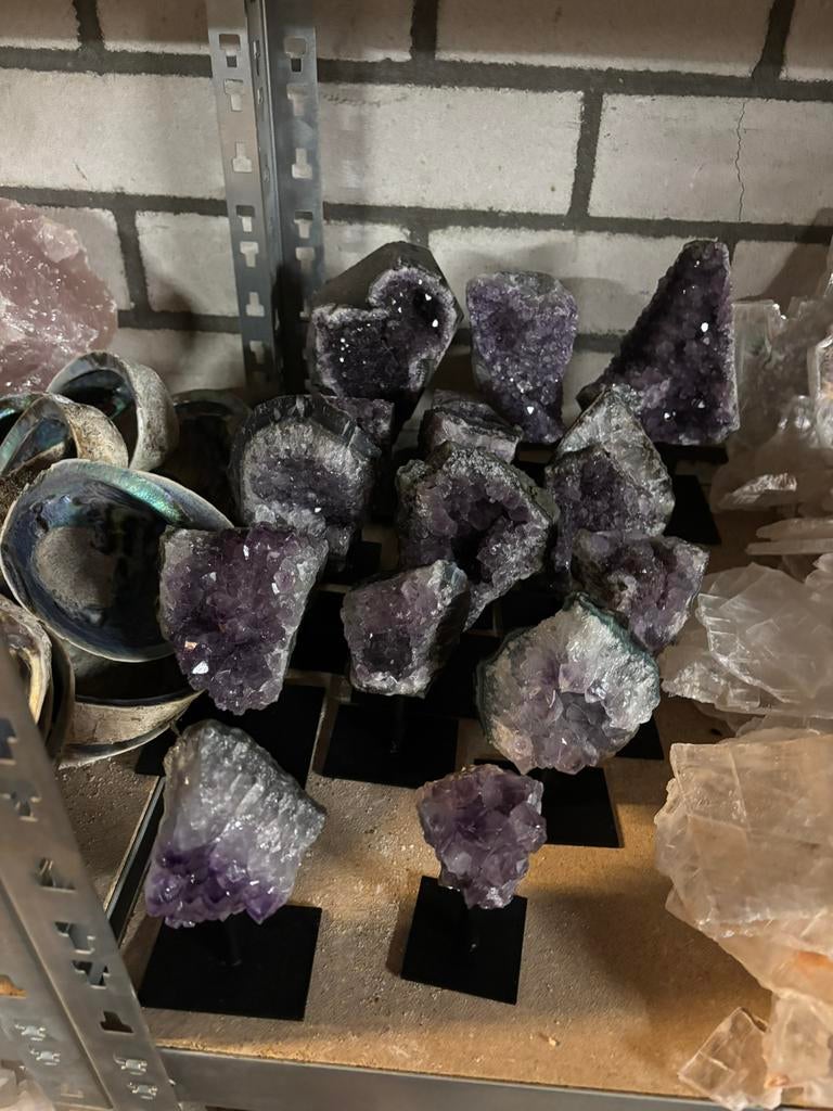 Amethyst, bergkristal, agaat, bollen, shiva,s  uitverkoop, Ophalen of Verzenden, Mineraal