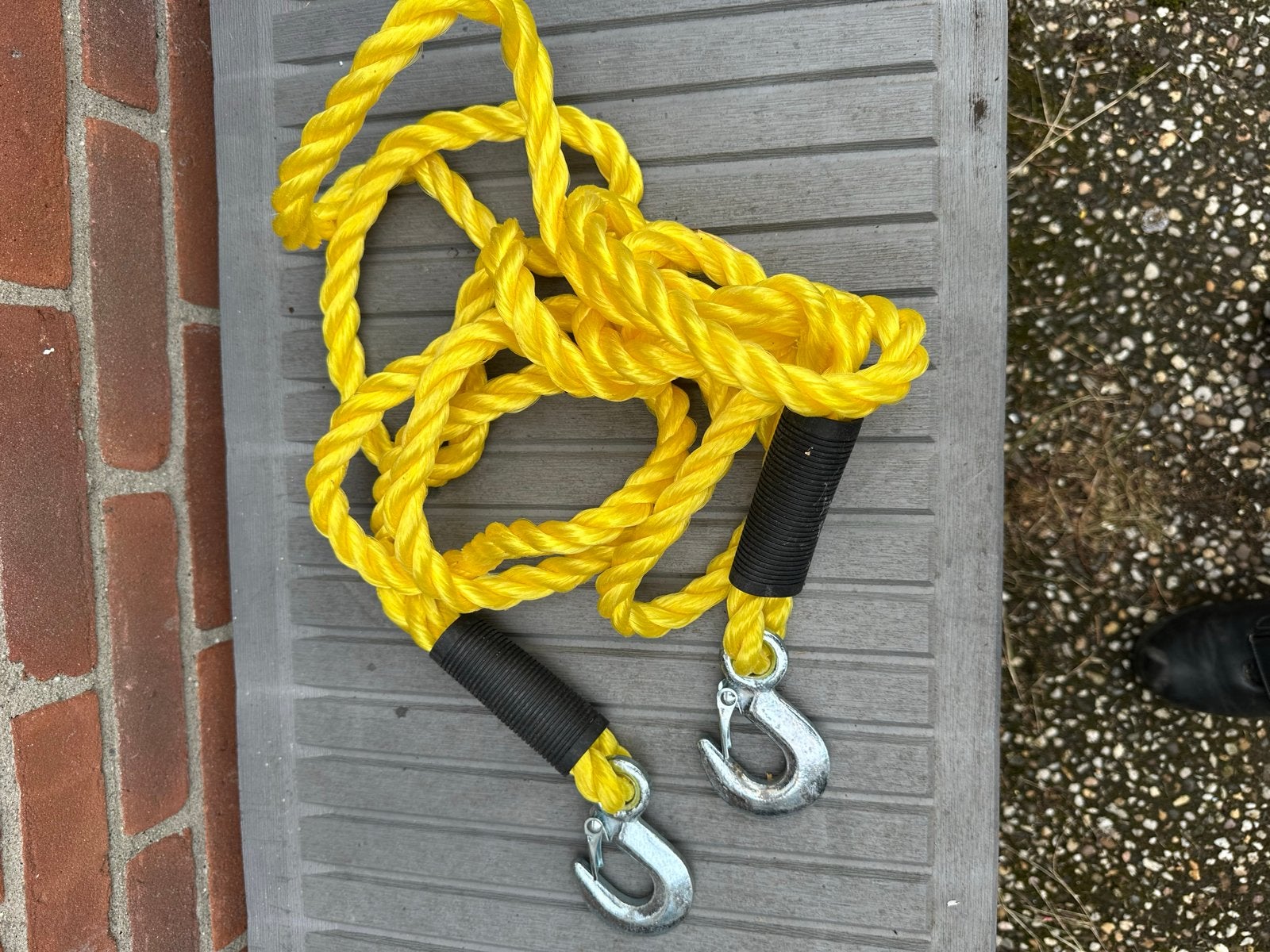 Gele sleepkabel met haken, Ophalen of Verzenden