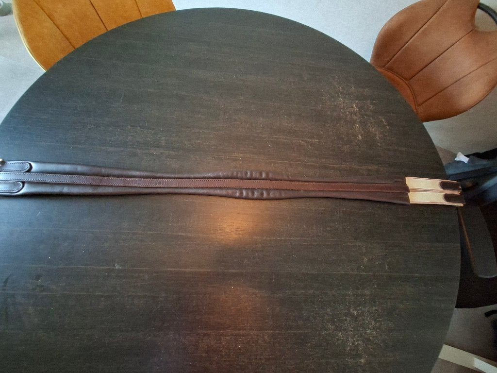 Zaldi singel met elastiek maat 130 cm, Dieren en Toebehoren, Springen, Bruin, Ophalen of Verzenden, Zo goed als nieuw