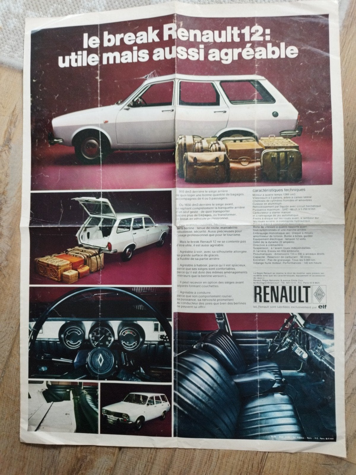 Renault 12 Break en Renault 71 modellen folder 1971, Boeken, Auto's | Folders en Tijdschriften, Gelezen, Renault, Ophalen of Verzenden