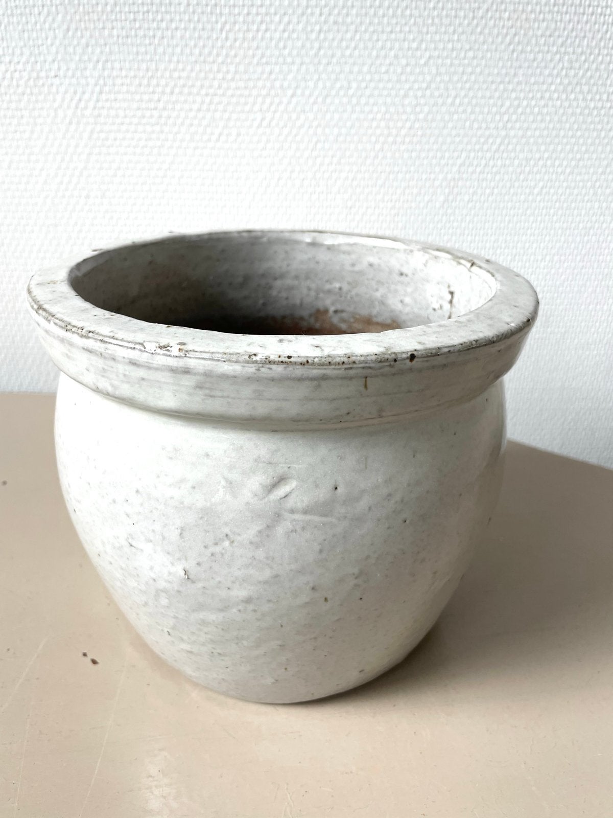 Zware geglazuurde buiten bloempot, 25 tot 40 cm, Gebruikt, Balkon, Rond