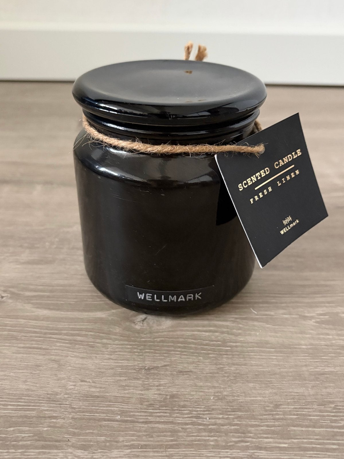 Wellmark Geurkaars Fresh Linen Zwart, Nieuw, Ophalen of Verzenden, Glas, Kaars