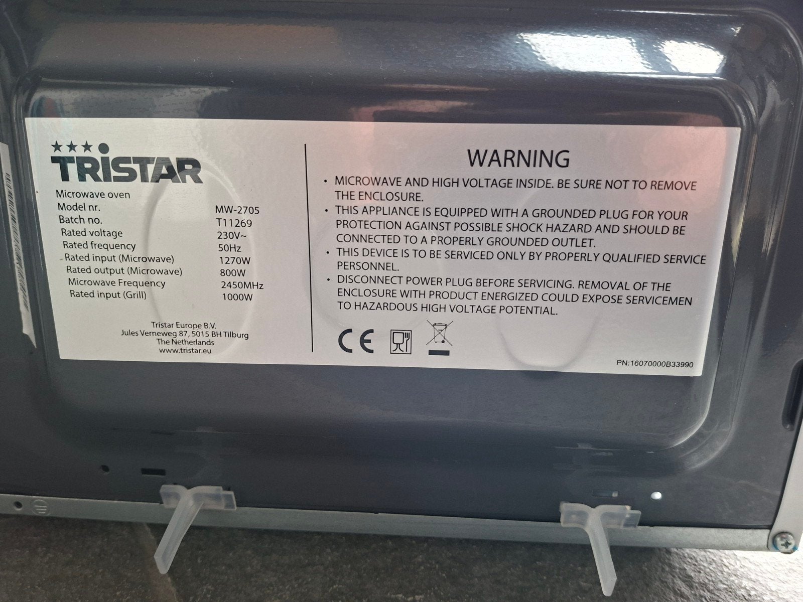 tristar mw-2705 combi-magnetron, Ophalen, Zo goed als nieuw, Combimagnetron