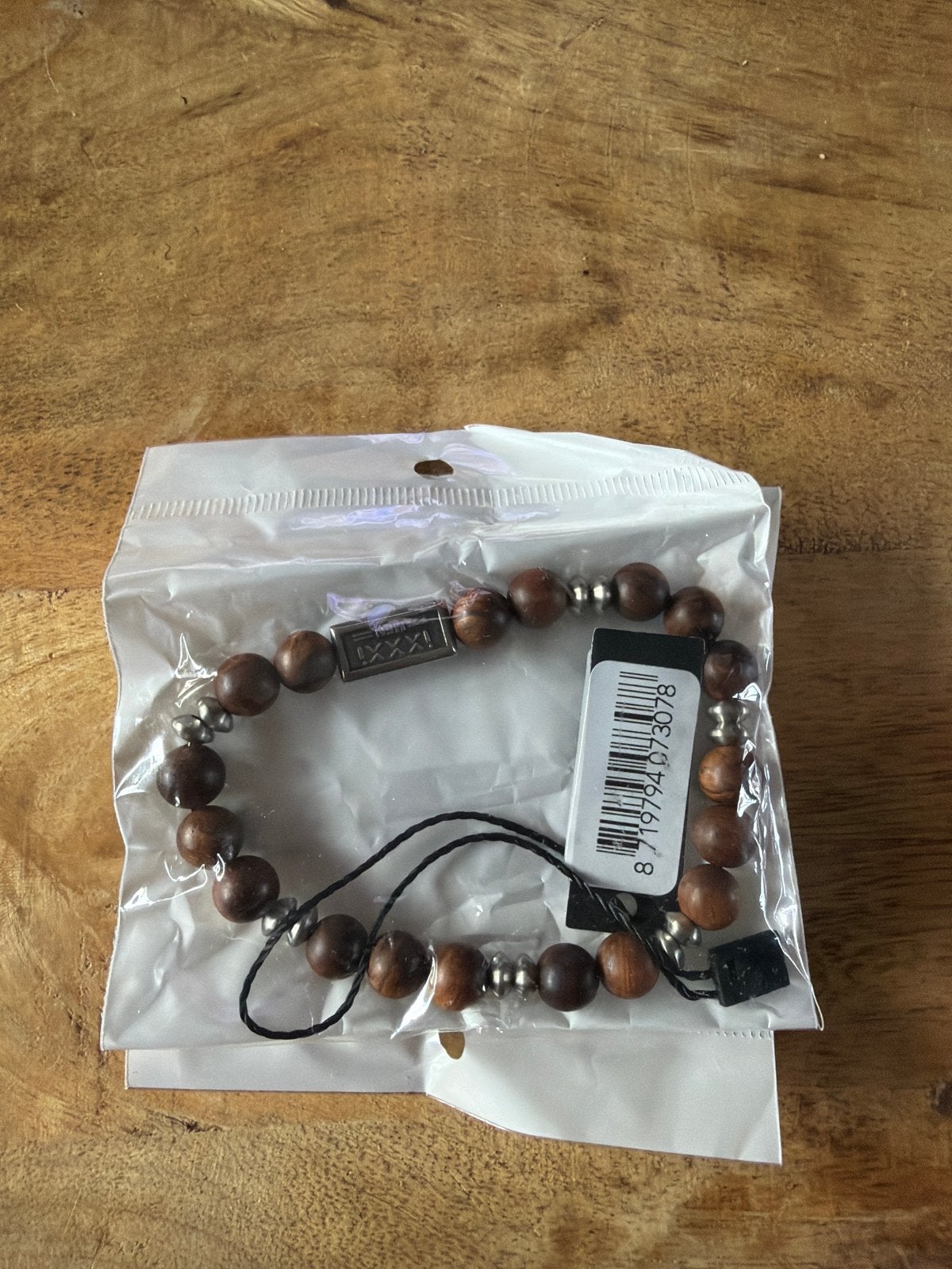 Ixxxi Kurt houten kralen armband, Sieraden, Tassen en Uiterlijk, Armbanden, Ophalen of Verzenden, Nieuw, Bruin, Hout