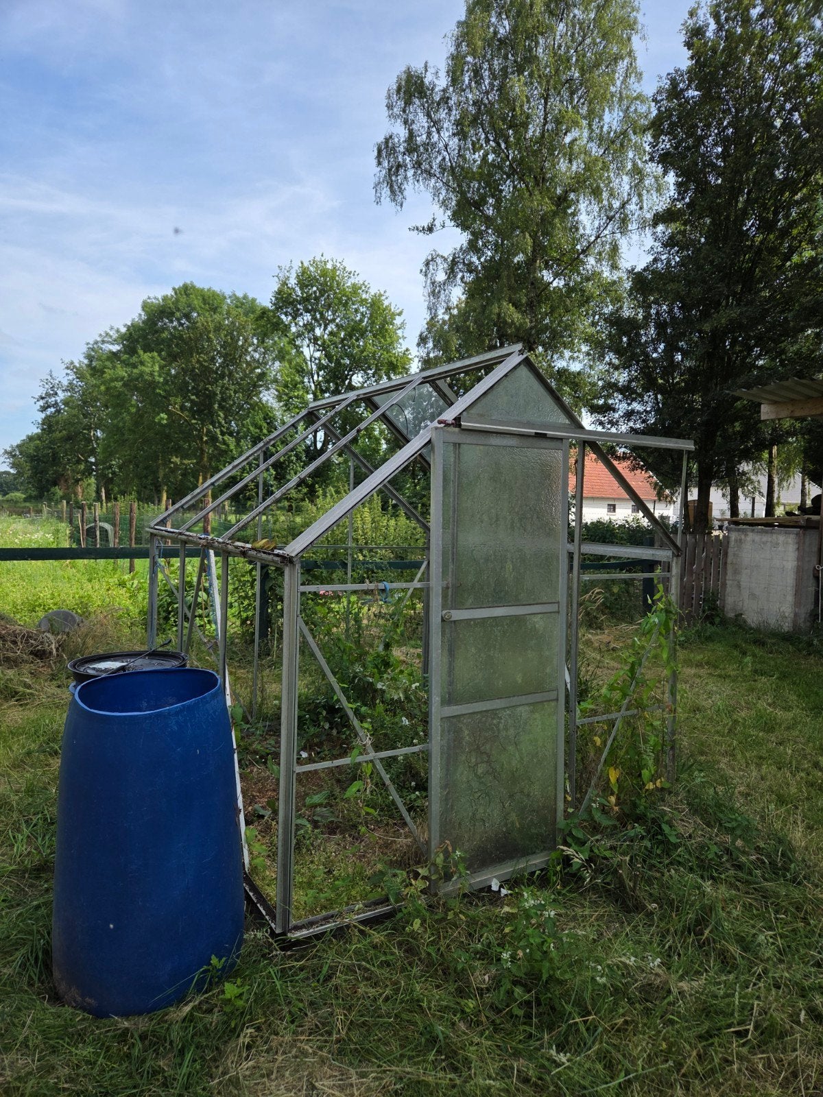 [Opknapper] Kweekkas met aluminium frame en glazen panelen, Tuin en Terras, Ophalen, Gebruikt, Kweekkas, Glas