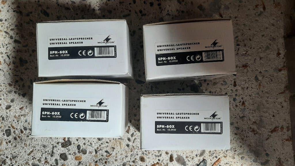 Monacor SPH-60X (60/30 W - 8 Ohm, Full Range) - 4 st. nieuw, Audio, Tv en Foto, Luidsprekers, Overige merken, Overige typen, Nieuw
