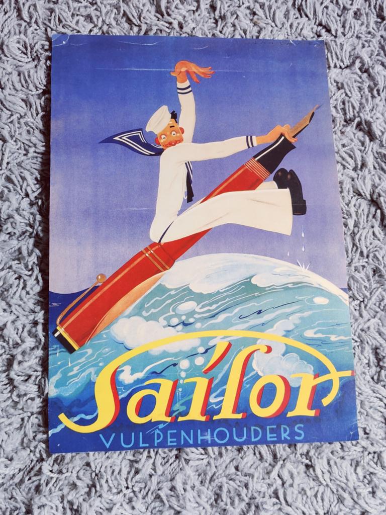 Sailor pennen houders poster gebruikt zie foto's, Ophalen of Verzenden, Gebruikt, Balpen, Overige merken