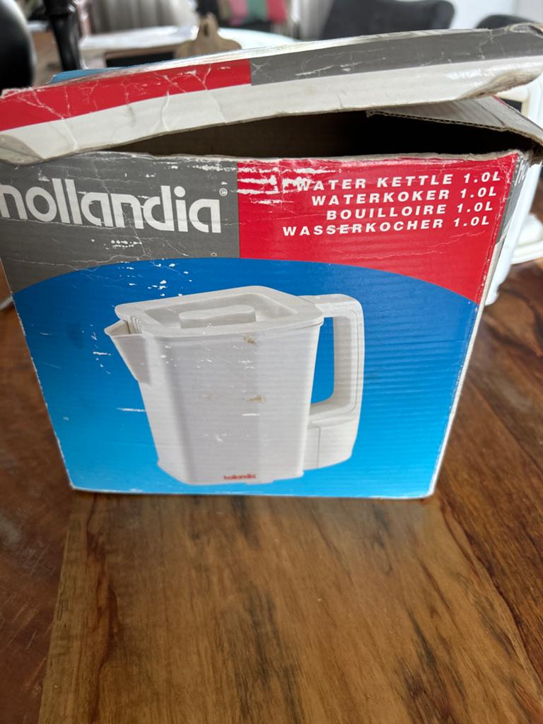 Hollandia Waterkoker 1.0L - Compact en Handig, Witgoed en Apparatuur, 1 tot 2 liter, Ophalen of Verzenden, Nieuw