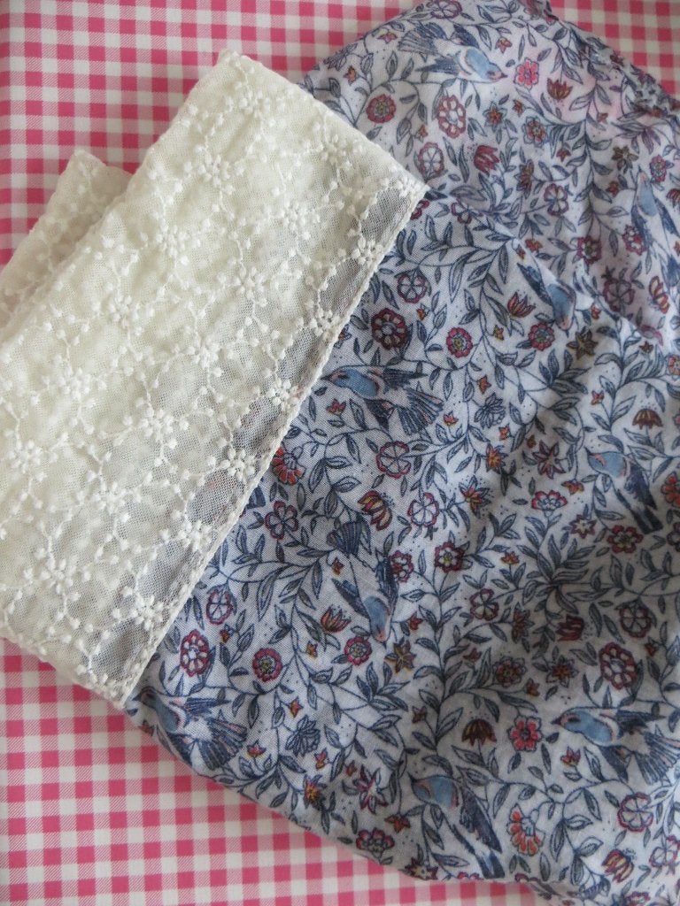 sjaal/Fatface/Blauw/kant/zomer/bloemen, Fatface, Maat 46/48 (XL) of groter, Ophalen of Verzenden, Zo goed als nieuw