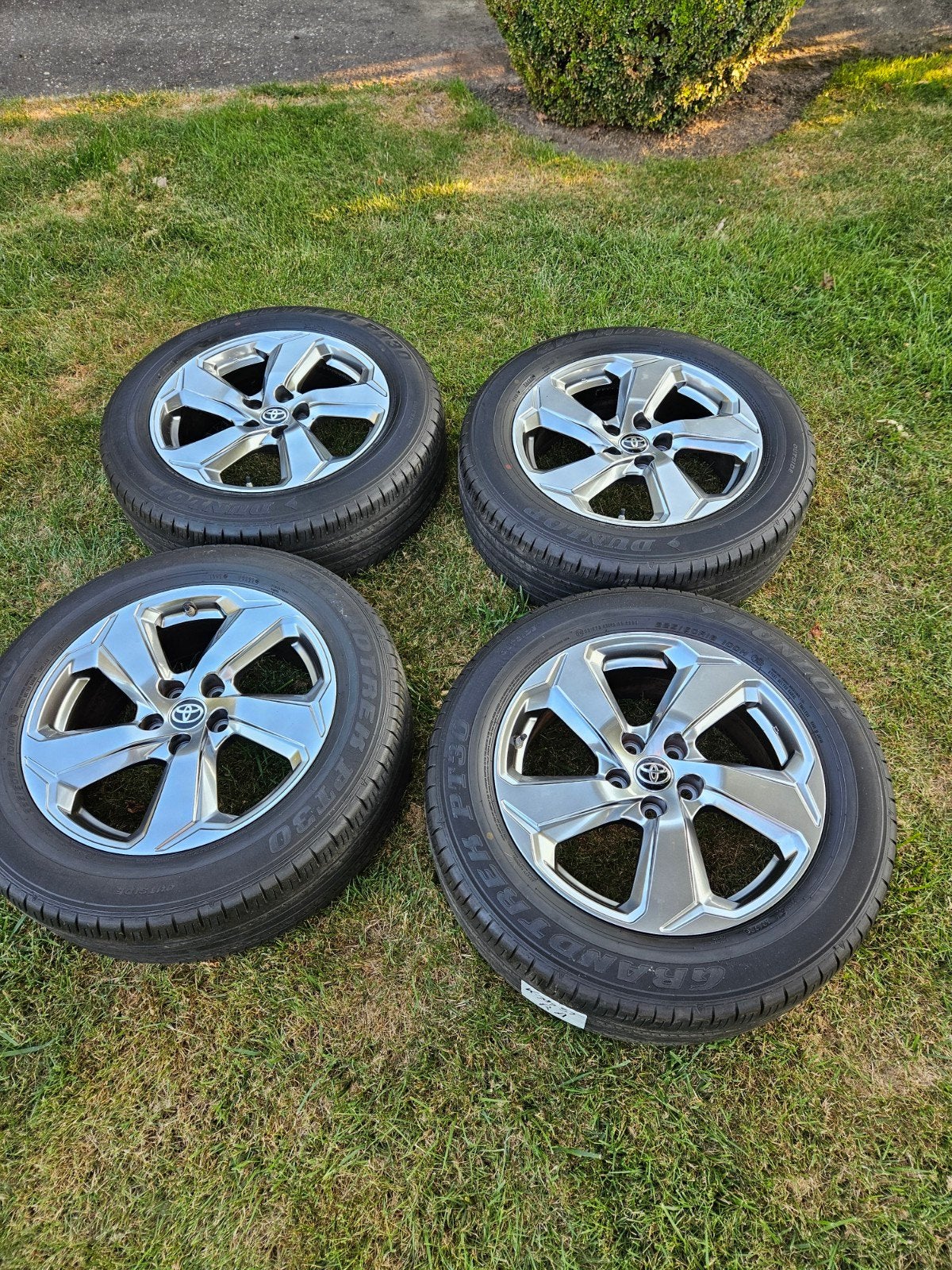 Set Dunlop Grandtrek PT30 banden met velgen goede staat, Auto-onderdelen, 18 inch, Gebruikt, Banden en Velgen, Ophalen of Verzenden