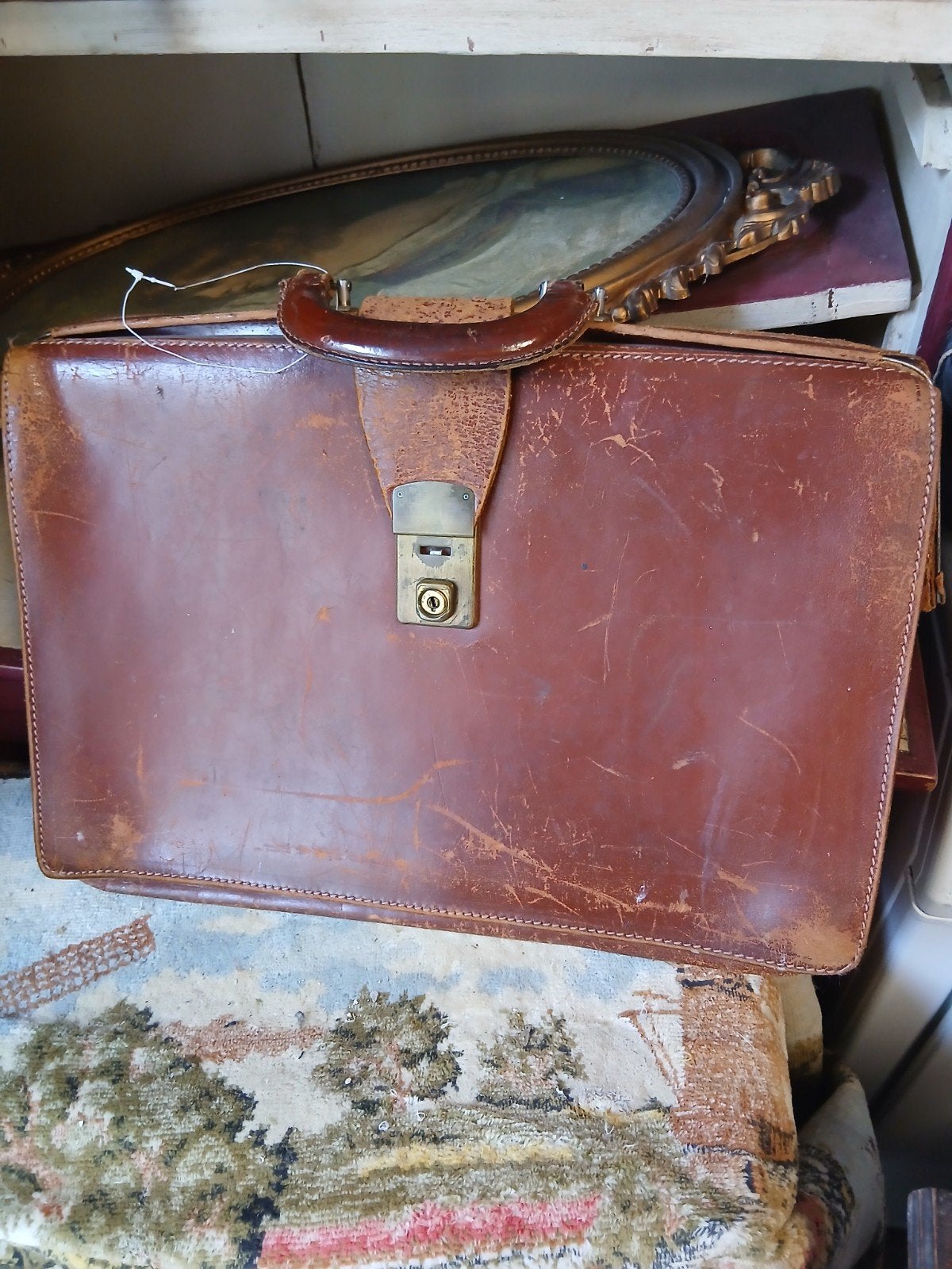 Vintage Cheney England Leren Dokterstas/Aktetas, Antiek en Kunst, Ophalen of Verzenden