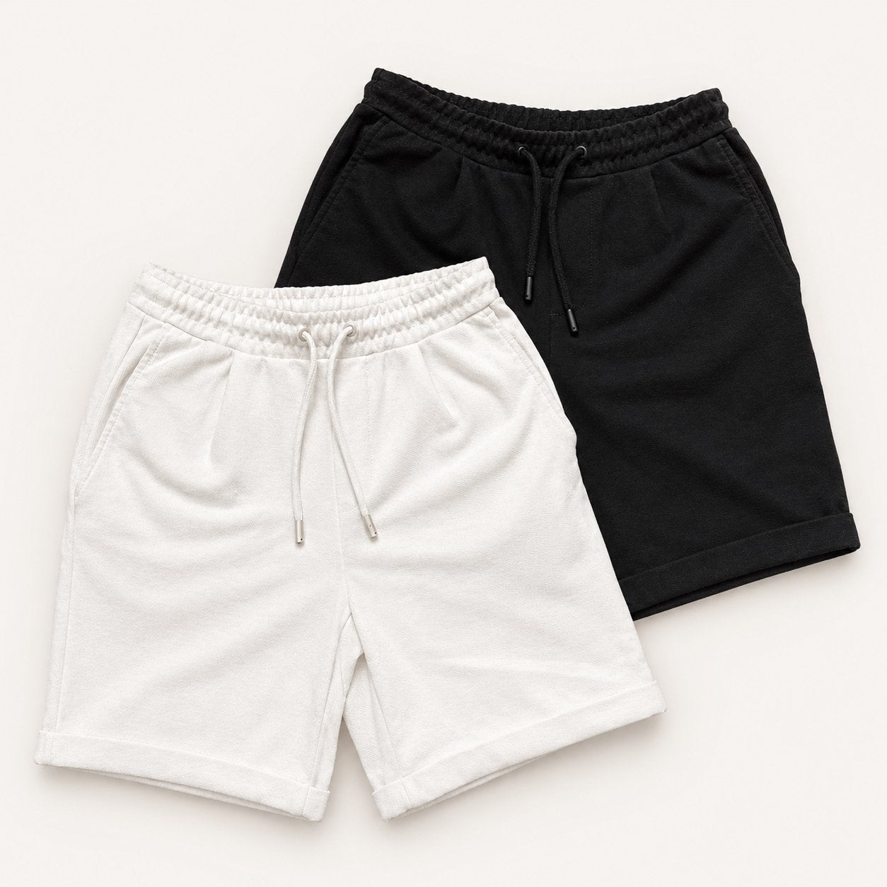 Korte broeken 2x zwart&creme, Zara, S, Ophalen of Verzenden, Zo goed als nieuw, Maat 46 (S) of kleiner, Zwart