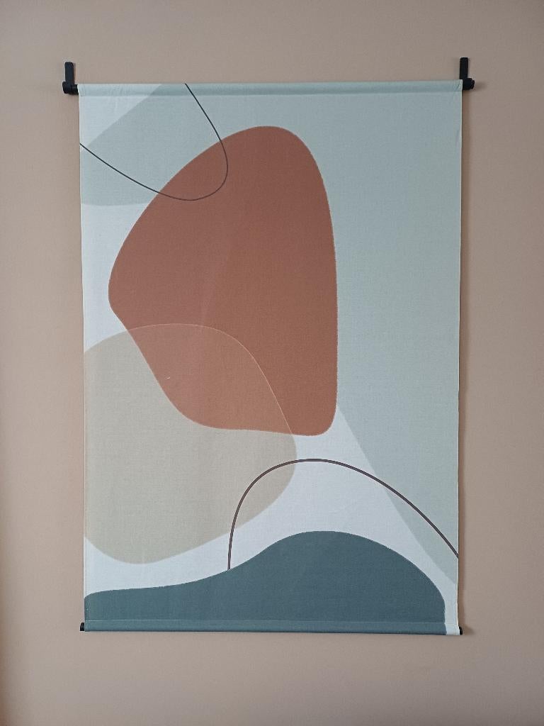 Wandkleed, Ophalen, Meerkleurig, 94 cm, Met ophangsysteem