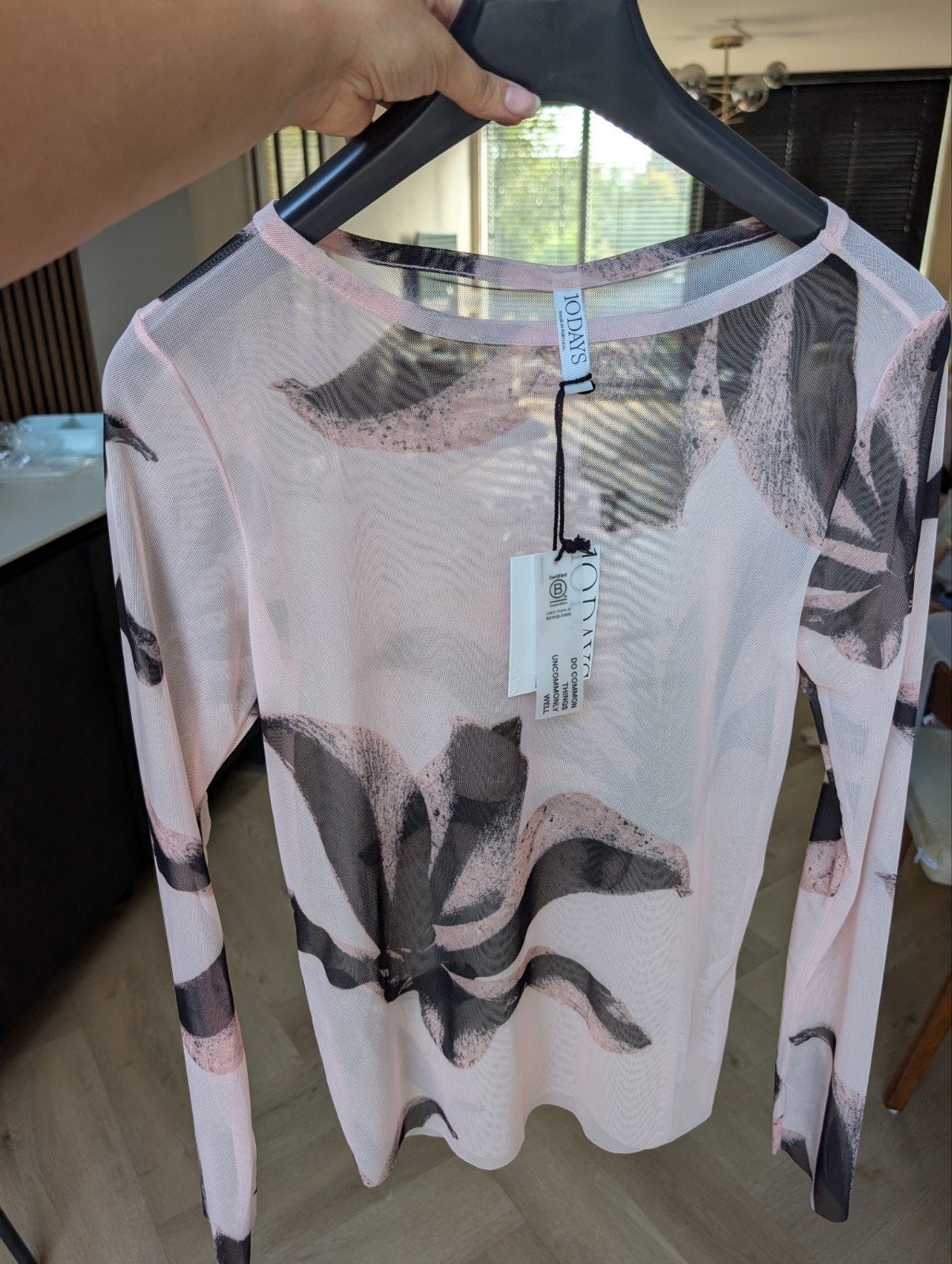 10DAYS Mesh Longsleeve Flower Nieuw Collectie Maat M, Maat 38/40 (M), 10DAYS, Nieuw, Ophalen of Verzenden