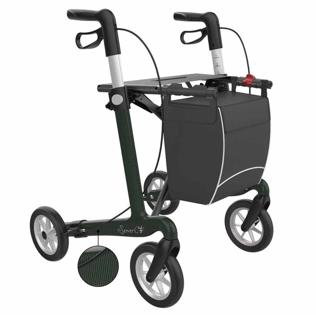 Rollator Server CF superlicht carbon, Ophalen, Gebruikt