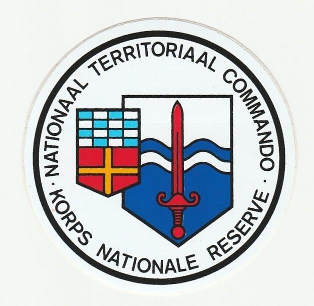 Sticker Nat Territoriaal Commando, Korps Nationale Reserve, Verzenden, Landmacht, Nederland, Embleem of Badge