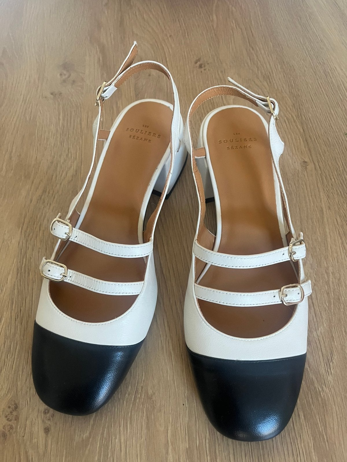 Sezane Paula babies slingback hakken maat 40, Schoenen met lage hakken, Beige, Nieuw, Ophalen of Verzenden