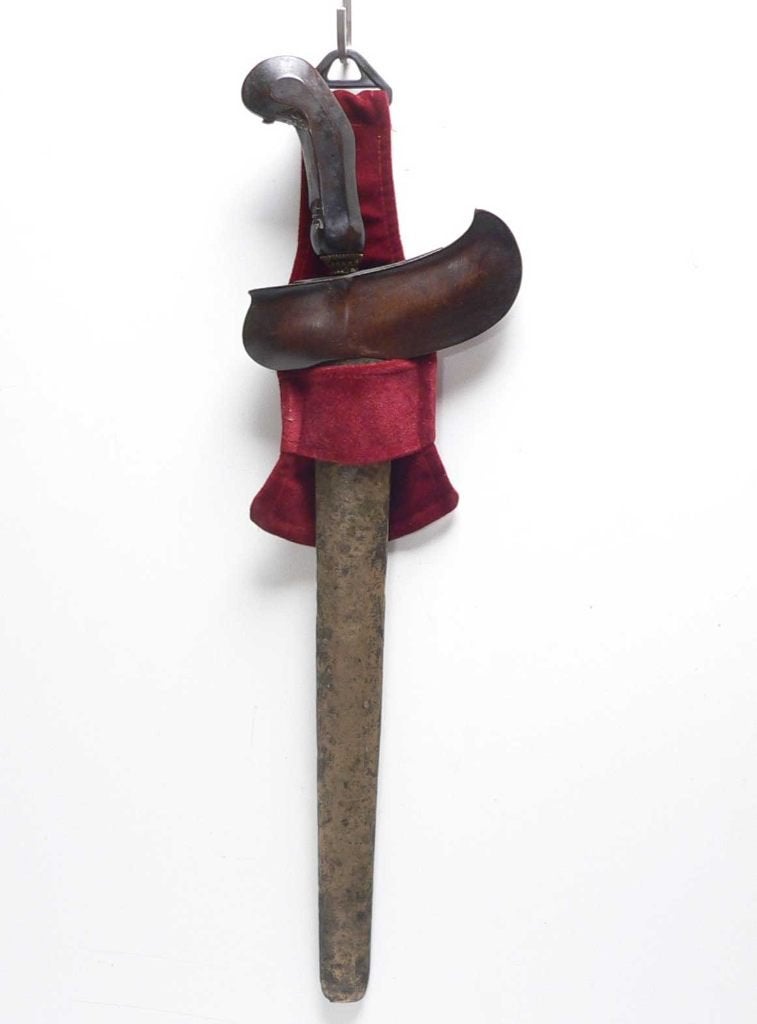 Fluwelen Keris hanger BQ4 Kris Blawong Kris Indonesie houder, Ophalen of Verzenden