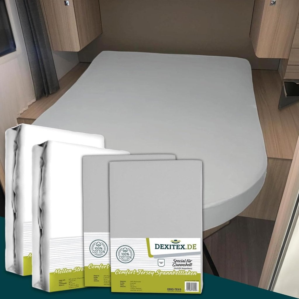 Queensbed Set, Eilandbed 2 Moltons + 2 Hoeslakens Jersey kat, Niet ingevuld, Niet ingevuld, Niet ingevuld