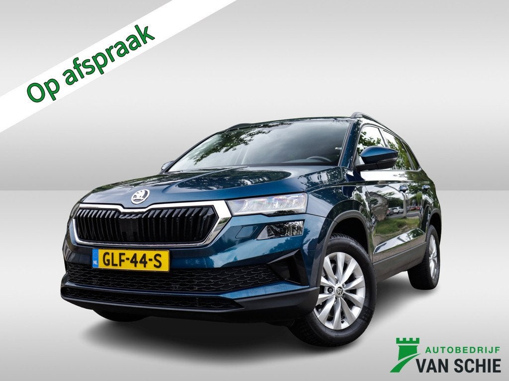 Skoda Karoq 1.5 TSI ACT Business Edition 2e-Eig. & Keurig-On, Auto's, Skoda, Stof, 4 cilinders, Blauw, 1317 kg