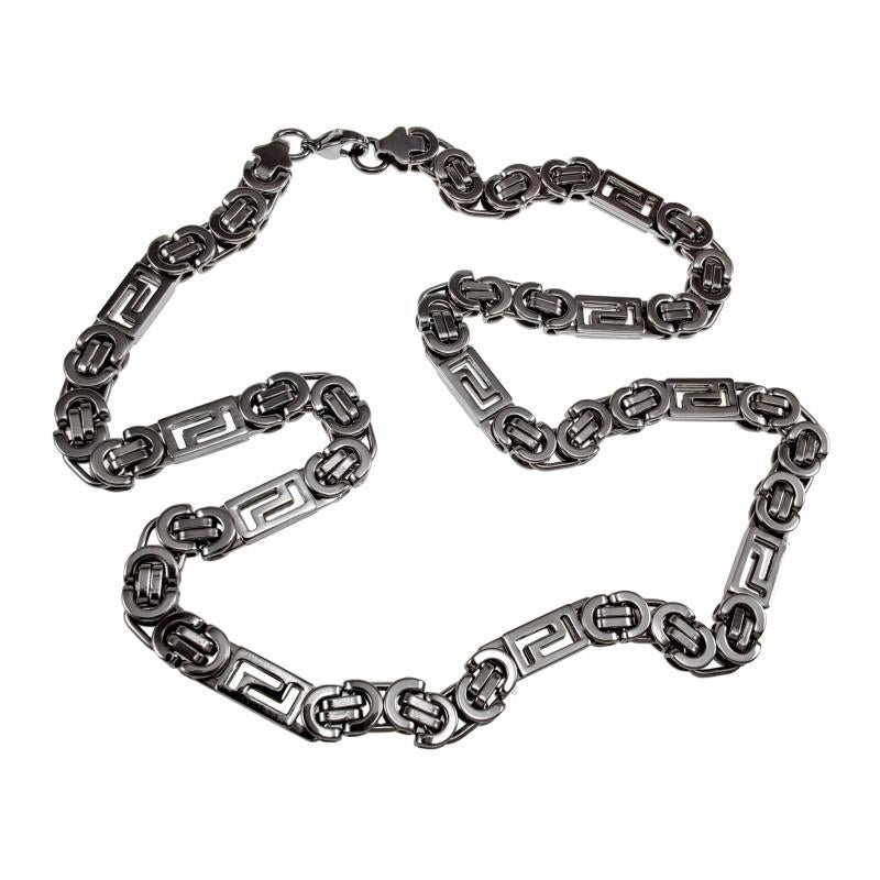 Koningsketting Heren Gepolijst RVS Platte Schakelsketting Le, Sieraden, Tassen en Uiterlijk, Kettingen, Overige materialen, Birgitta-Gracht 33, 6465 EL Kerkrade, Nederland