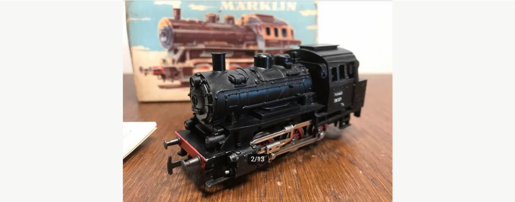 HO Marklin 3000 Stoomtrein., Ophalen, Wisselstroom, Locomotief, Zo goed als nieuw