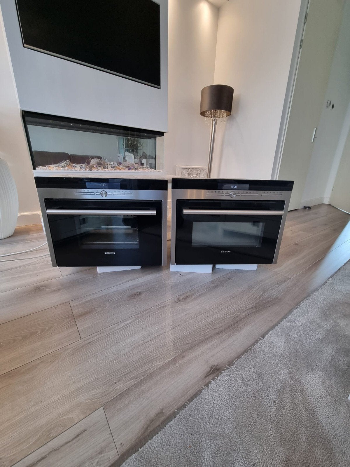 Luxe siemens set combi oven magnetron en combi stoomoven, 45 tot 50 cm, Gebruikt, 60 cm of meer, Siemens