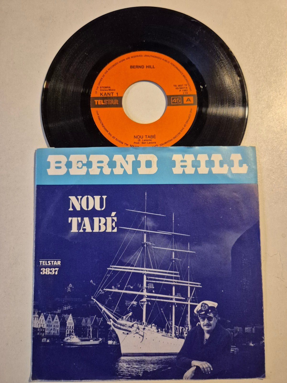 Bernd Hill-Nou Tabé, Cd's en Dvd's, Vinyl Singles, 7 inch, Single, Ophalen of Verzenden, Zo goed als nieuw