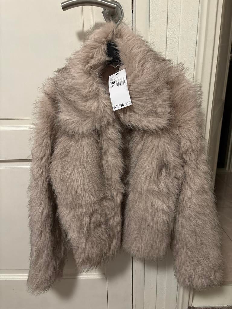 Nieuwe Bontjas - Stijlvol en Warm, Ophalen of Verzenden, Nieuw, Maat 36 (S), Beige