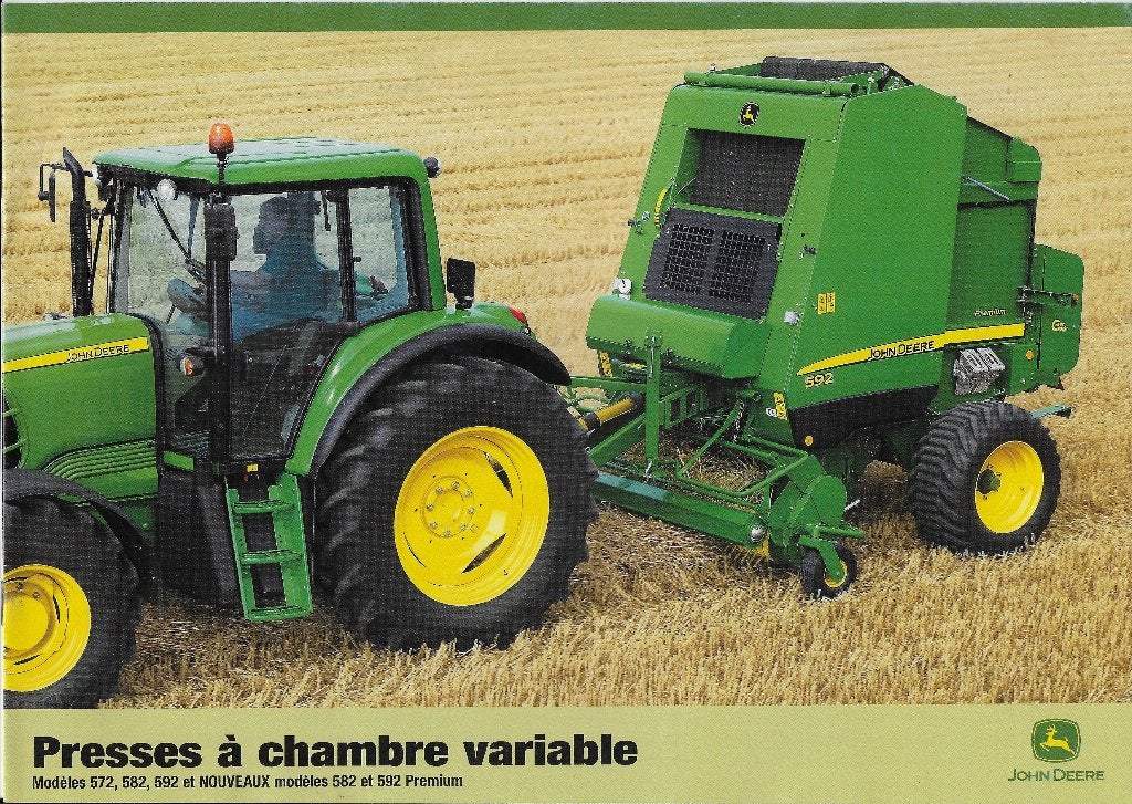 Fo11 folder John Deere variabele balenpers (Franse tekst ), Ophalen of Verzenden, Zo goed als nieuw