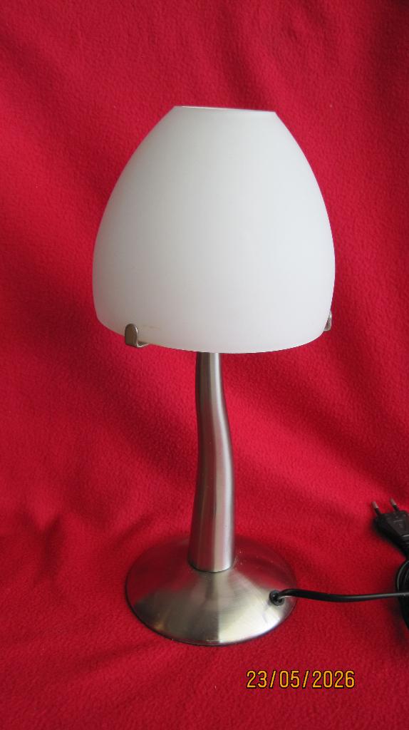 Vintage design Paddestoel tafellamp WOFI, Ophalen of Verzenden, Zo goed als nieuw, Glas, Minder dan 50 cm