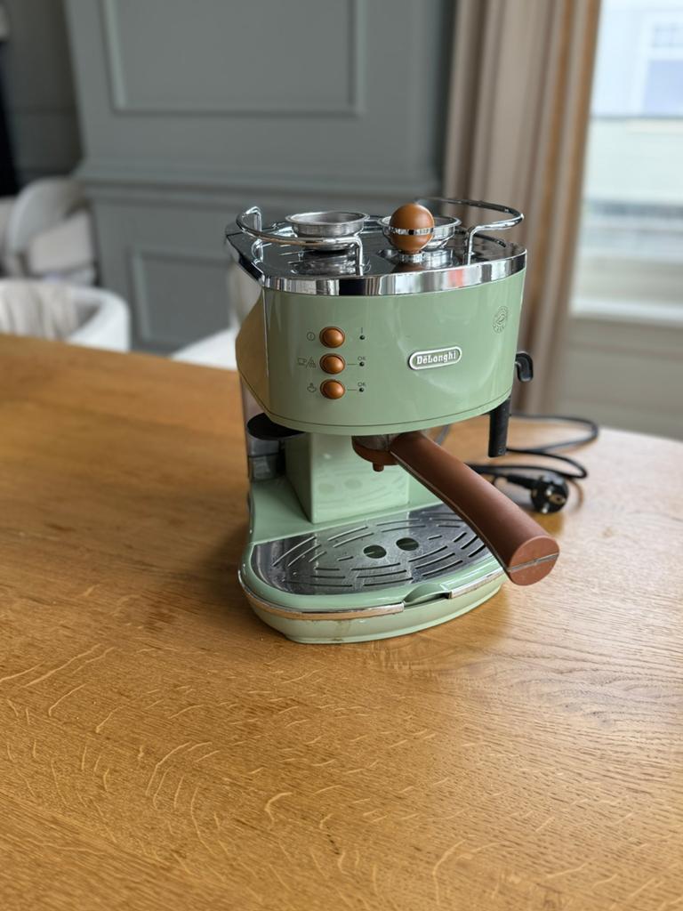 DeLonghi Icona Vintage espresso | groen | goed onderhouden, Witgoed en Apparatuur, Koffiezetapparaten, Ophalen of Verzenden, Zo goed als nieuw
