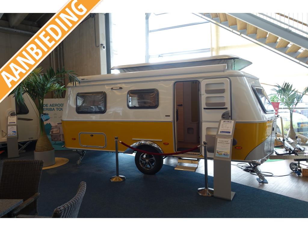 Eriba Touring Gold 642; nieuw € 3.000,- korting, Caravans en Kamperen, Caravans, Overige typen, Standaardzit, Schokbreker, Bedrijf